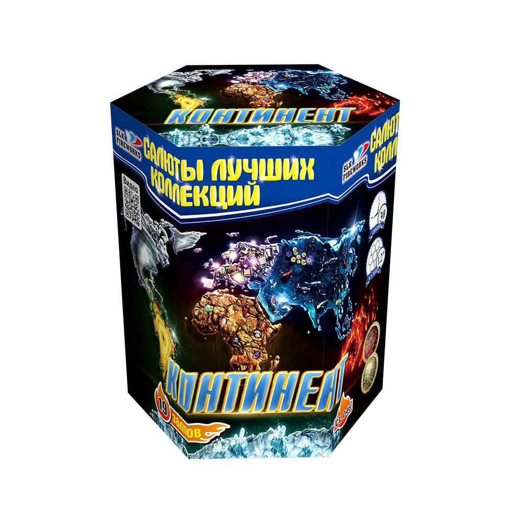 Салют «Континент» slk fireworks, артикул фейерверка:CL 046 2884 :19  зарядов, м высоты | Магазин-салютов ✨